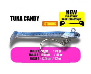 leurre souple tuna candy pêche au chasse de thon