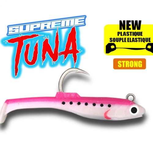 suprême tuna, leurre, souple, élastique, pêche, thon