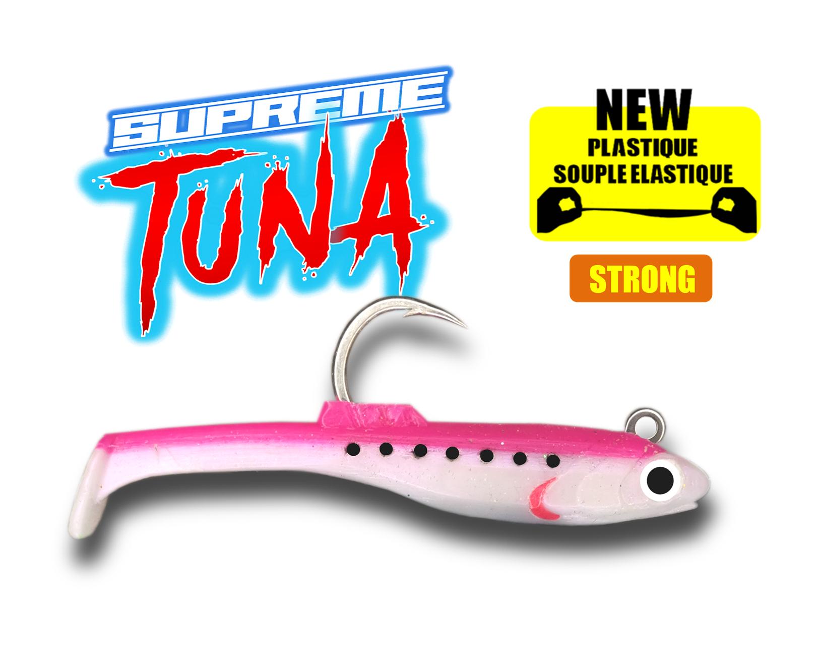 suprême tuna, leurre, souple, élastique, pêche, thon